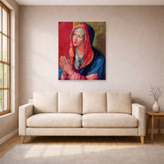 Albrecht Durer - The Virgin Mary in Prayer - poster print lifestyle living room 1 unframed