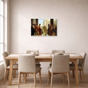 Gallery-wrapped canvas print of Antonio Ciseri's Ecce Homo displayed on a wall in a dining room