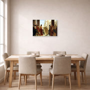 Unframed poster print of Antonio Ciseri's Ecce Homo displayed on a wall in a dining room