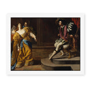 Artemisia Gentileschi's 'Esther before Ahasuerus' painting reproduced as a rolled canvas print