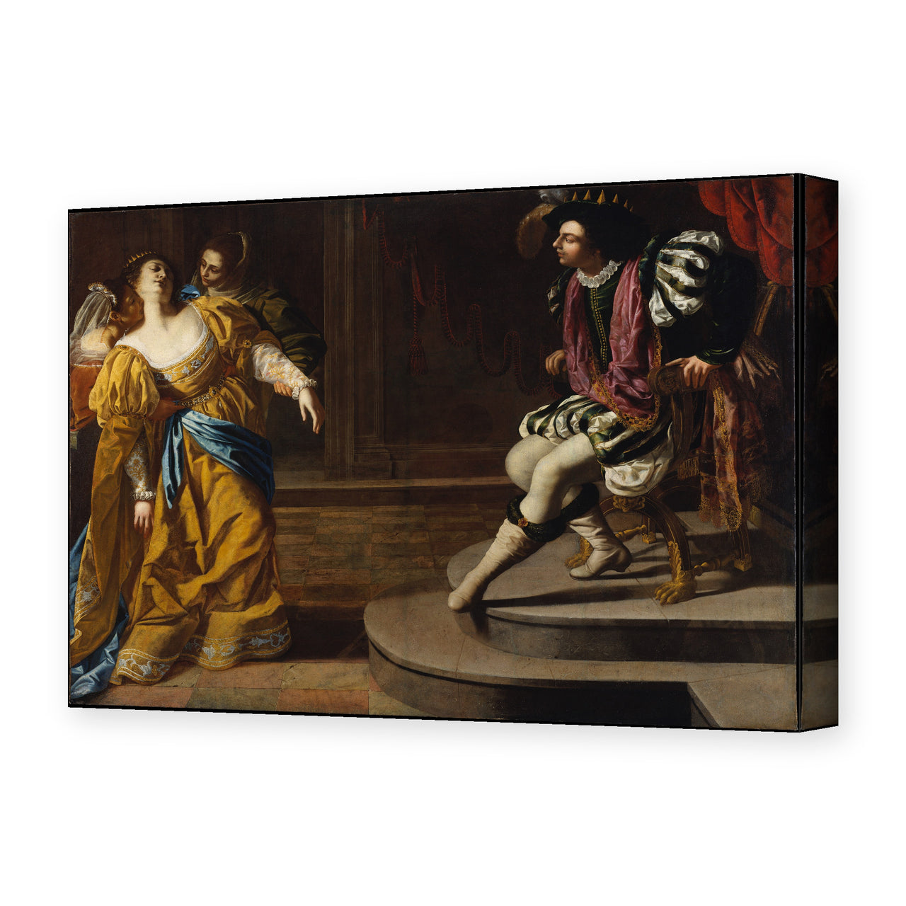 Artemisia Gentileschi's 'Esther before Ahasuerus' painting reproduced as a gallery-wrapped canvas print