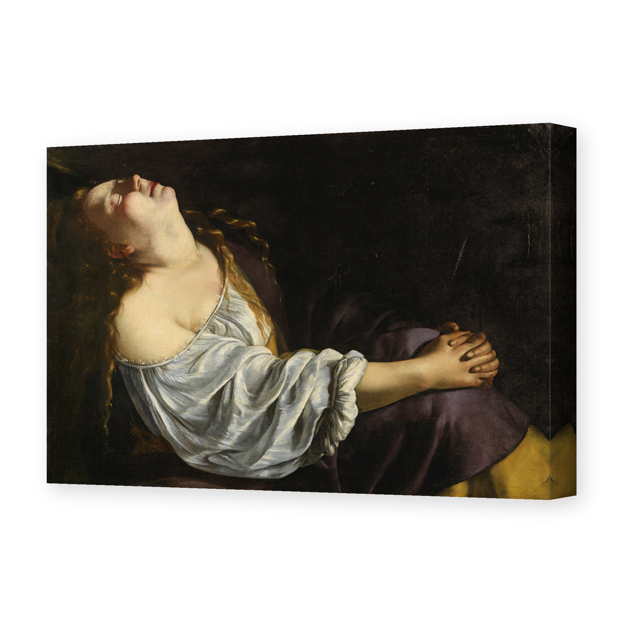 Artemisia Gentileschi's 'Mary Magdalene In Ecstasy' painting reproduced as a gallery-wrapped canvas print