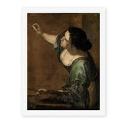 Artemisia Gentileschi's 'Self Portrait as the Allegory of Painting' painting reproduced as a rolled canvas print