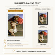Artemisia Gentileschi - Susanna and the Elders canvas print size comparison and framing display infographic