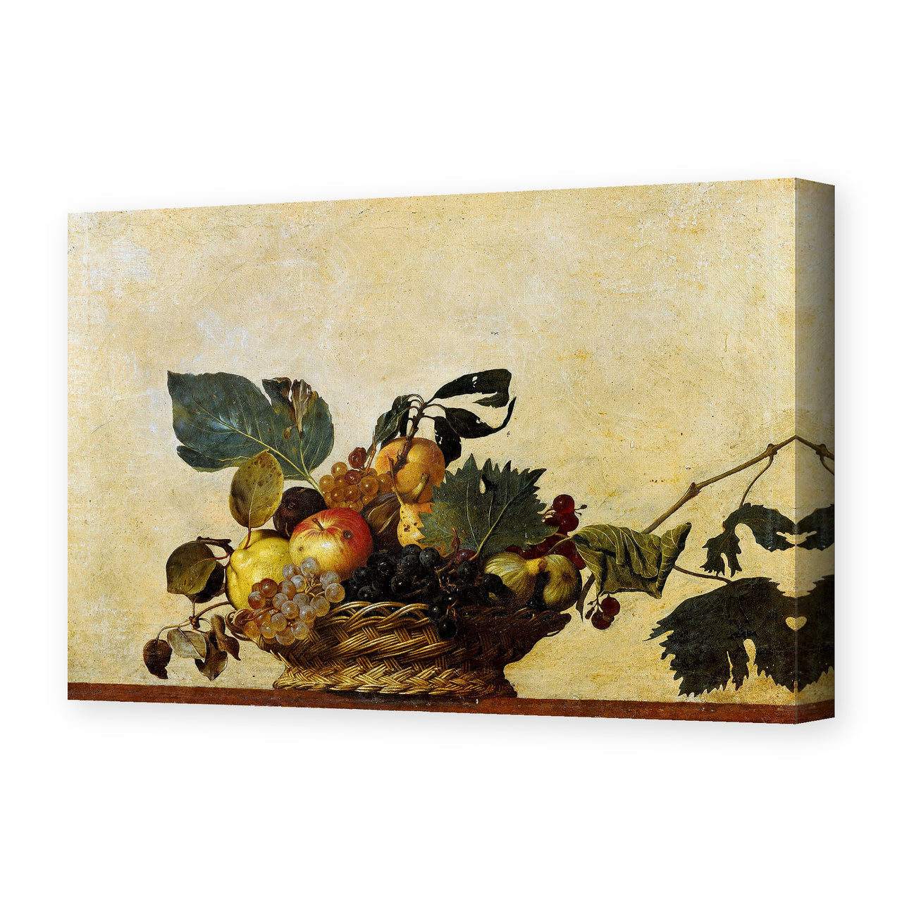 Caravaggio's 'Basket of Fruit' painting reproduced as a gallery-wrapped canvas print