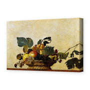 Caravaggio's 'Basket of Fruit' painting reproduced as a gallery-wrapped canvas print