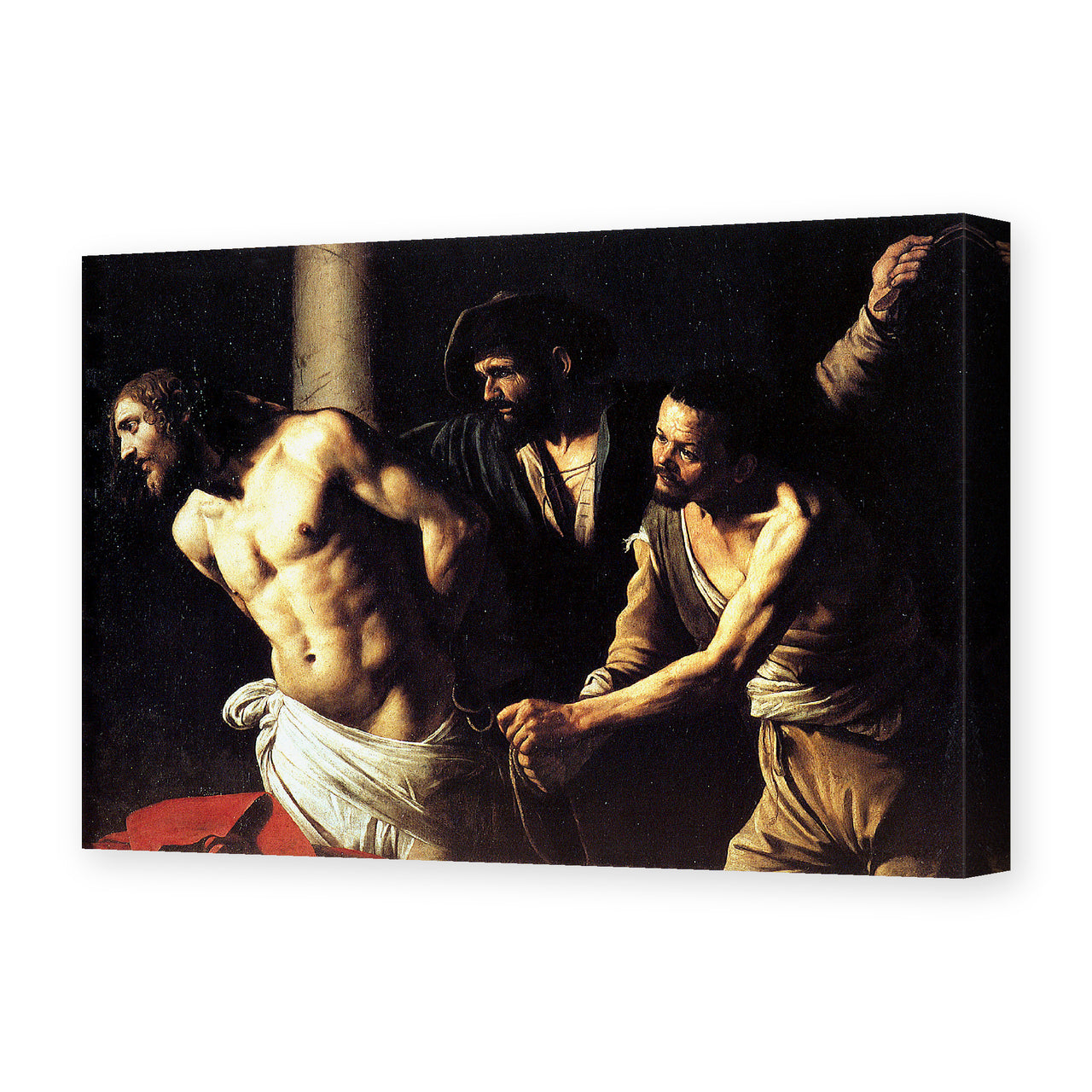 Caravaggio's 'Christ of the Column' painting reproduced as a gallery-wrapped canvas print