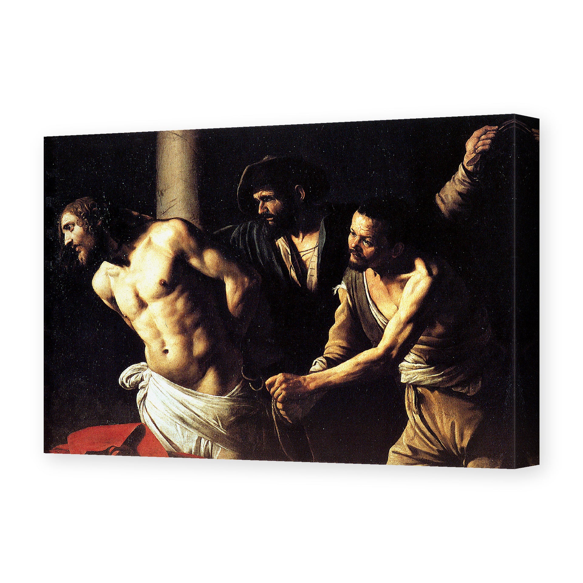 Caravaggio's 'Christ of the Column' painting reproduced as a gallery-wrapped canvas print