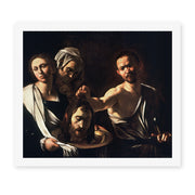 Caravaggio's 'Salome with the Head of John the Baptist' painting reproduced as a rolled canvas print