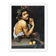 Caravaggio's 'Sickbucchus' painting reproduced as a rolled canvas print