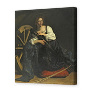 Caravaggio's 'St. Catherine of Alexandria' painting reproduced as a gallery-wrapped canvas print