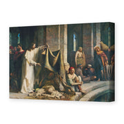 Carl Bloch's 'Christ Healing the Sick at Bethesda' painting reproduced as a gallery-wrapped canvas print