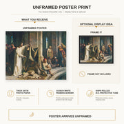 Carl Bloch - Christ Healing the Sick at Bethesda poster print size comparison and framing display infographic