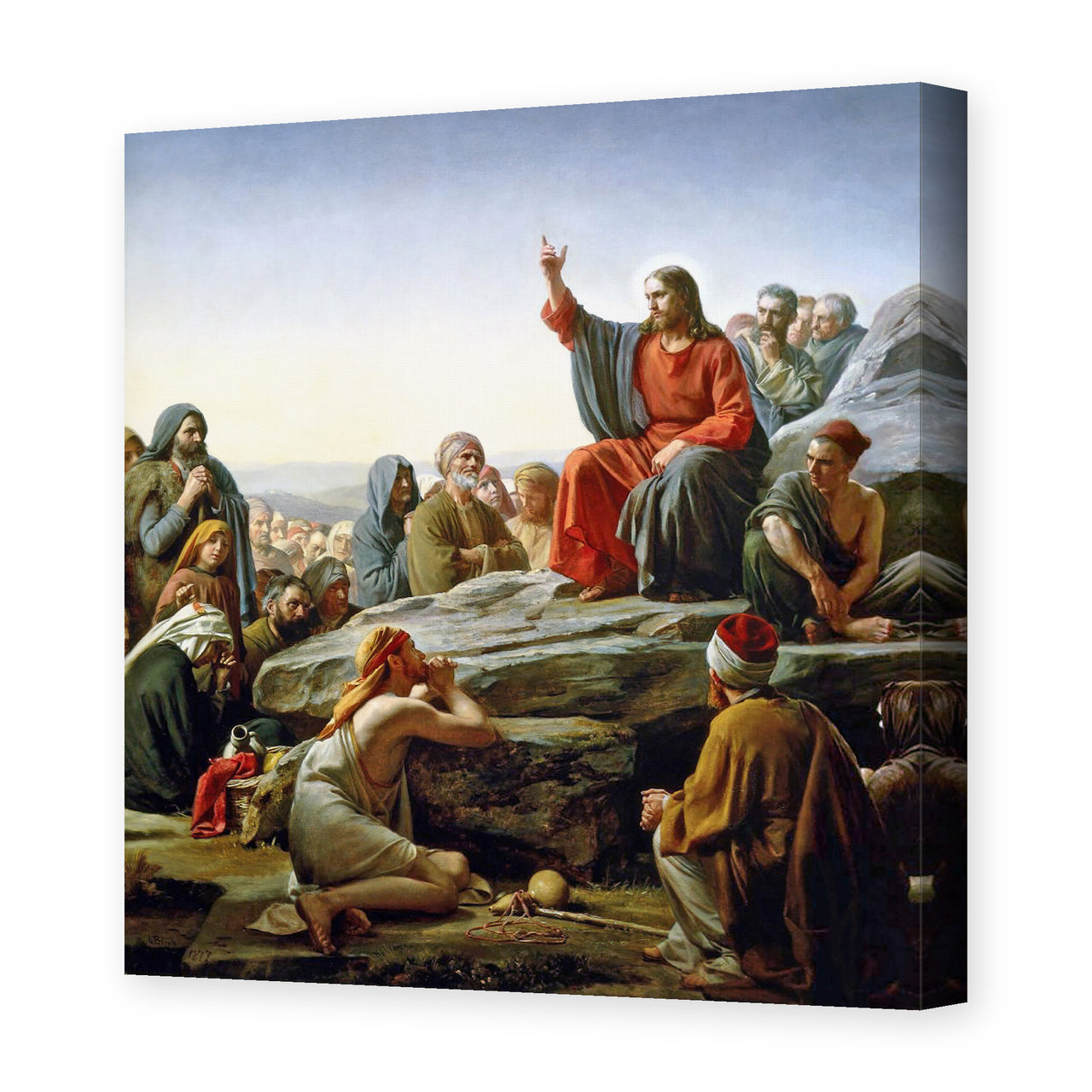 Carl Bloch's 'Sermon on the Mount' painting reproduced as a gallery-wrapped canvas print