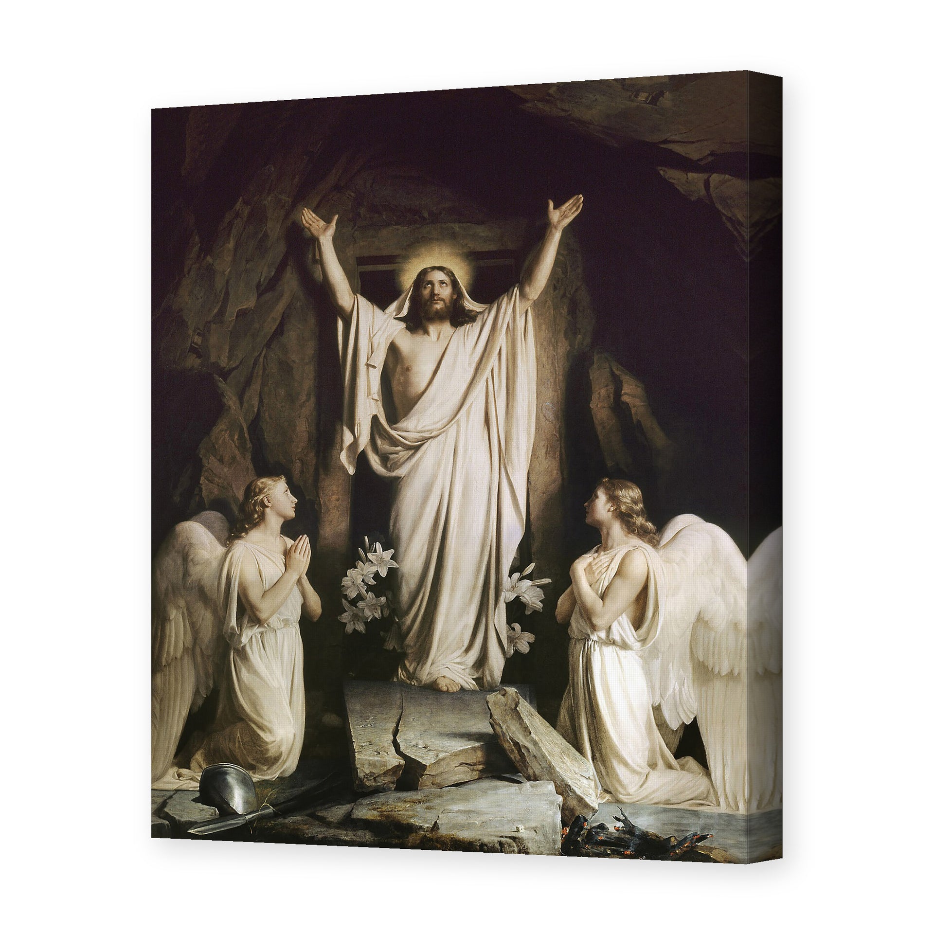 Carl Bloch's 'The Resurrection' painting reproduced as a gallery-wrapped canvas print