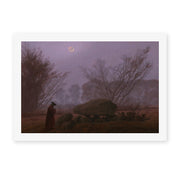 Caspar David Friedrich's 'A Walk at Dusk' painting reproduced as a rolled canvas print