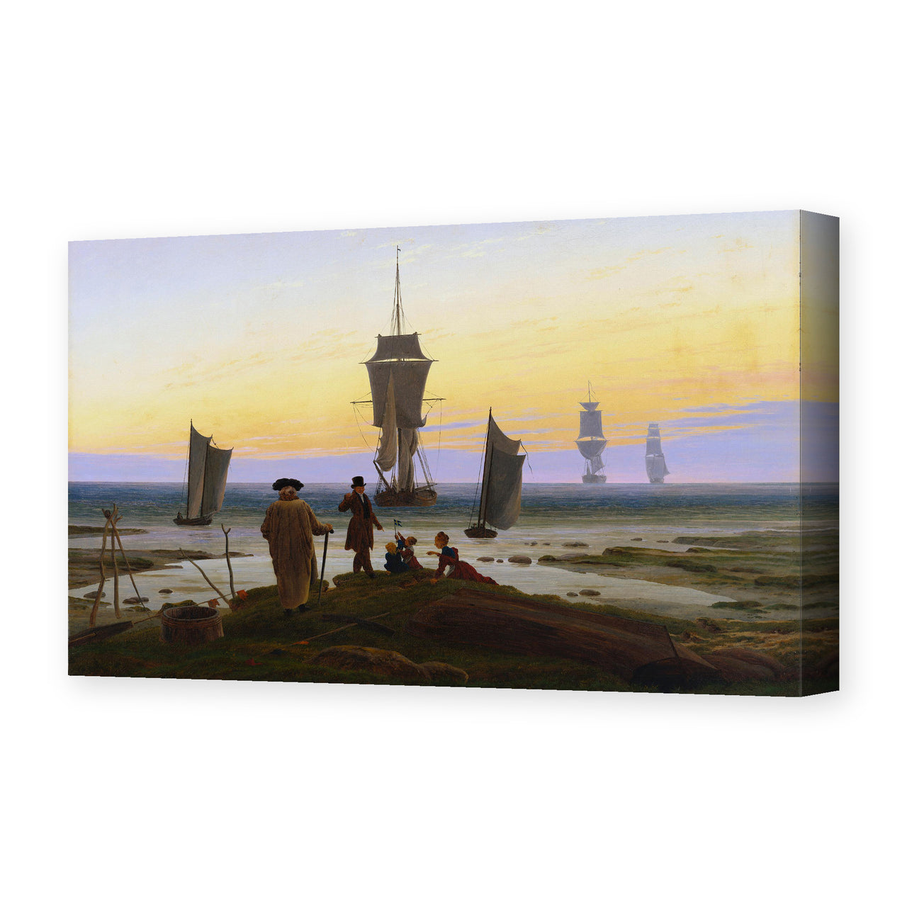 Caspar David Friedrich's 'The Stages of Life' painting reproduced as a gallery-wrapped canvas print