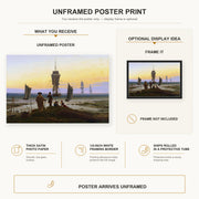 Caspar David Friedrich - The Stages of Life poster print size comparison and framing display infographic