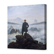 Caspar David Friedrich's 'The Wanderer above the Sea of Fog' painting reproduced as a gallery-wrapped canvas print, an 1818 painting that became the defining image of German Romanticism