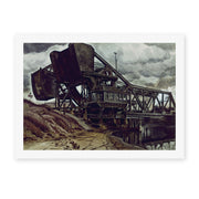 Charles Burchfield's 'Black Iron' painting reproduced as a rolled canvas print