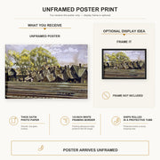 Charles Burchfield - Railroad In Spring poster print size comparison and framing display infographic