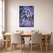Gallery-wrapped canvas print of Charles Burchfield's September Afterglow displayed on a wall in a dining room