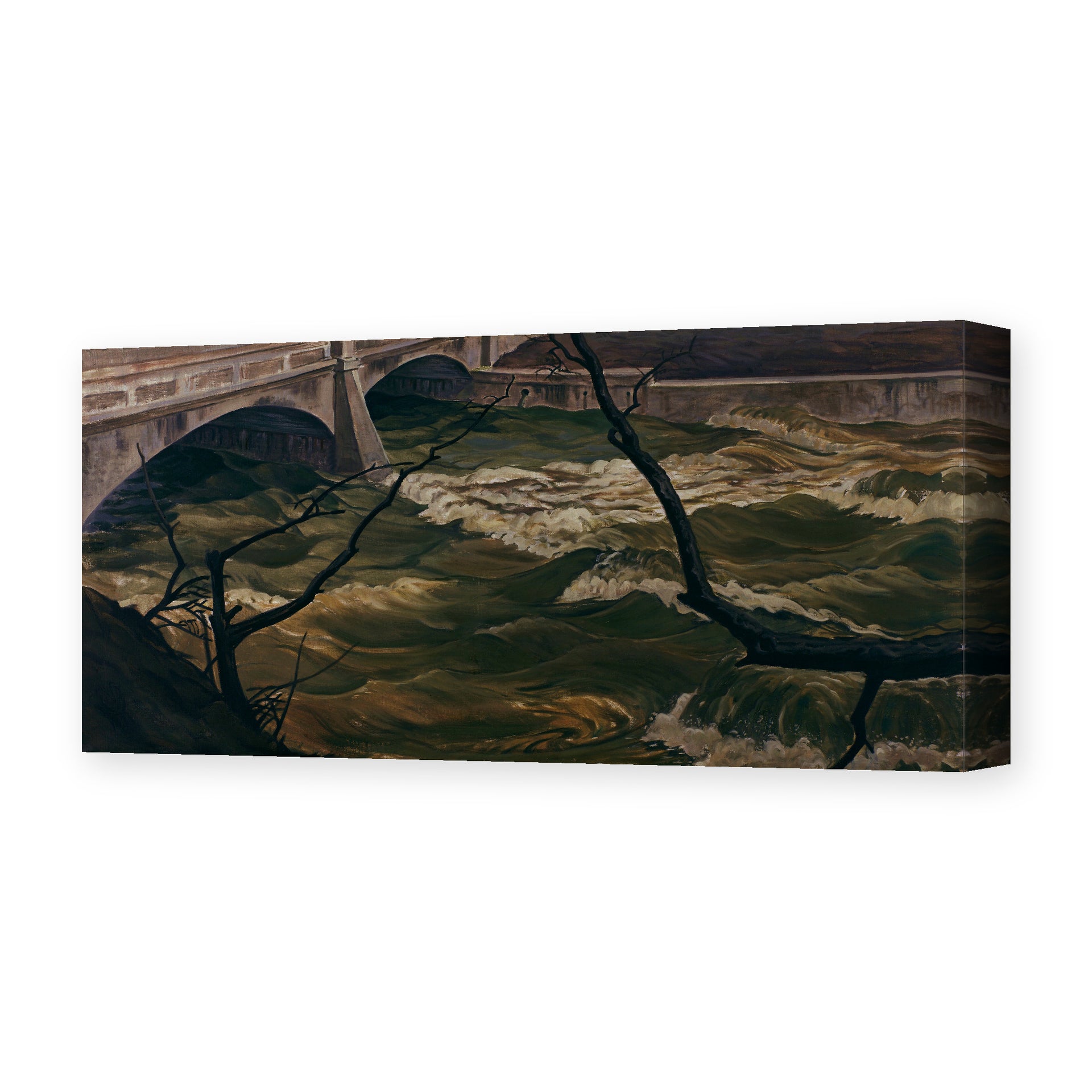 Charles Burchfield's 'Spring Flood' painting reproduced as a gallery-wrapped canvas print