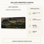 Charles Burchfield - Spring Flood gallery wrap canvas construction and hanging details infographic