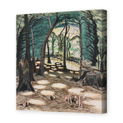 Charles Burchfield's 'The Bower' painting reproduced as a gallery-wrapped canvas print