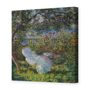 Claude Monet's 'Alice Hoschede in the Garden' painting reproduced as a gallery-wrapped canvas print