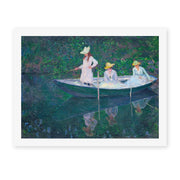 Claude Monet's 'In the Norwegian' painting reproduced as a rolled canvas print