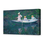 Claude Monet's 'In the Norwegian' painting reproduced as a gallery-wrapped canvas print