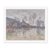 Claude Monet's 'Inondation a Giverny' painting reproduced as a rolled canvas print