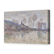 Claude Monet's 'Inondation a Giverny' painting reproduced as a gallery-wrapped canvas print