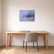 Gallery-wrapped canvas print of Claude Monet's 'L'ile Aux Orties' displayed on a wall in a office