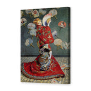 Claude Monet's 'Japonaise' painting reproduced as a gallery-wrapped canvas print