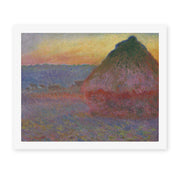 Claude Monet's 'Meule' painting reproduced as a rolled canvas print