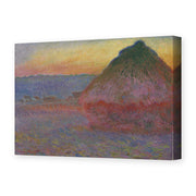 Claude Monet's 'Meule' painting reproduced as a gallery-wrapped canvas print