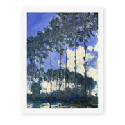 Claude Monet's 'Poplars on the Epte' painting reproduced as a rolled canvas print