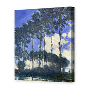 Claude Monet's 'Poplars on the Epte' painting reproduced as a gallery-wrapped canvas print