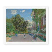 Claude Monet's 'The Artist's House at Argenteuil' painting reproduced as a rolled canvas print