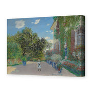 Claude Monet's 'The Artist's House at Argenteuil' painting reproduced as a gallery-wrapped canvas print