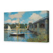 Claude Monet's 'The Bridge at Argenteuil' painting reproduced as a gallery-wrapped canvas print