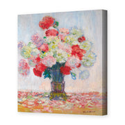 Claude Monet's 'Vase De Pivoines' painting reproduced as a gallery-wrapped canvas print