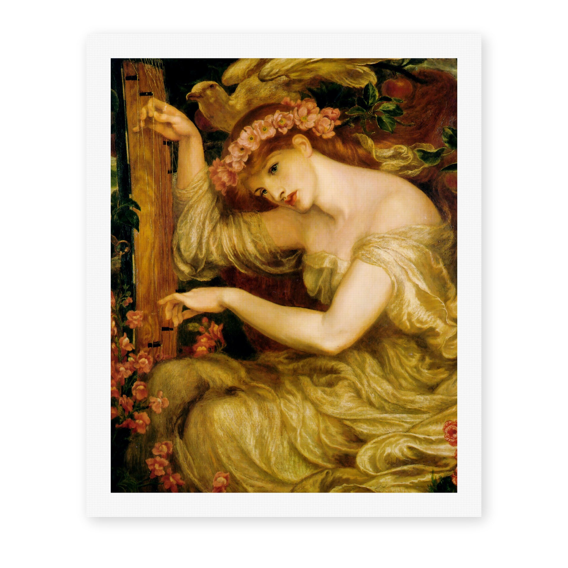 Dante Gabriel Rossetti's 'A Sea Spell' painting reproduced as a rolled canvas print