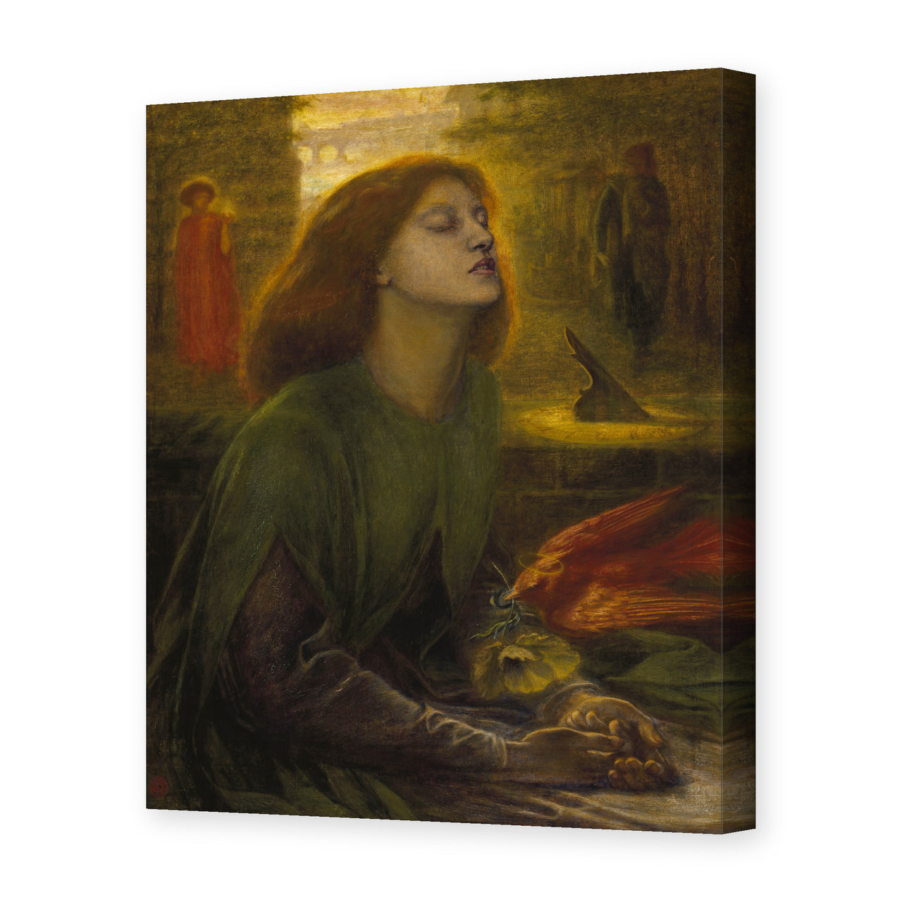 Dante Gabriel Rossetti's 'Beata Beatrix' painting reproduced as a gallery-wrapped canvas print