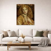 Gallery-wrapped canvas print of Dante Gabriel Rossetti's Helen of troy displayed on a wall in a living room