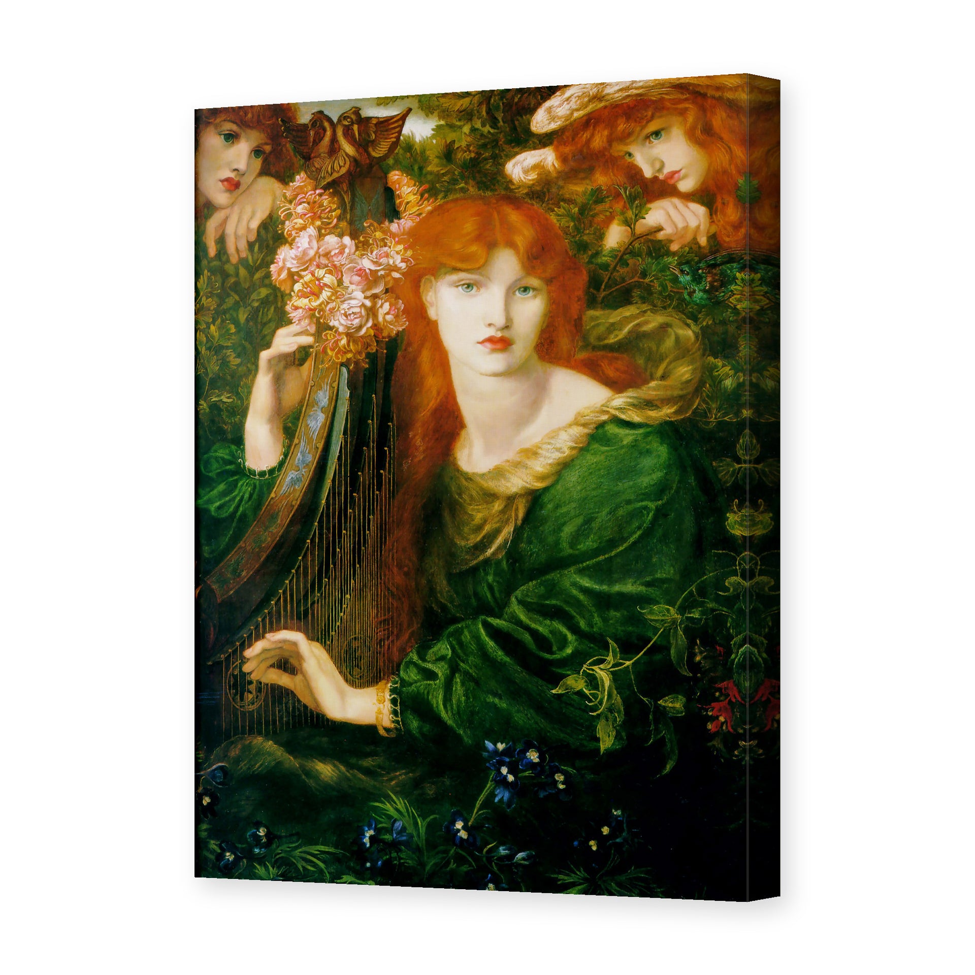 Dante Gabriel Rossetti's 'La Ghirlandata' painting reproduced as a gallery-wrapped canvas print