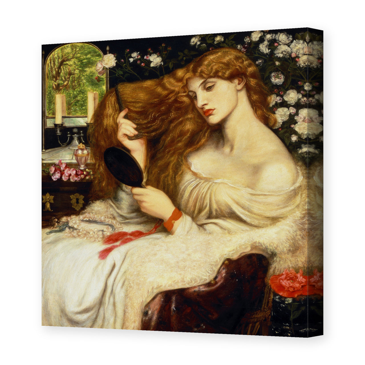 Dante Gabriel Rossetti's 'Lady Lilith' painting reproduced as a gallery-wrapped canvas print