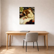 Gallery-wrapped canvas print of Dante Gabriel Rossetti's Lady Lilith displayed on a wall in a office